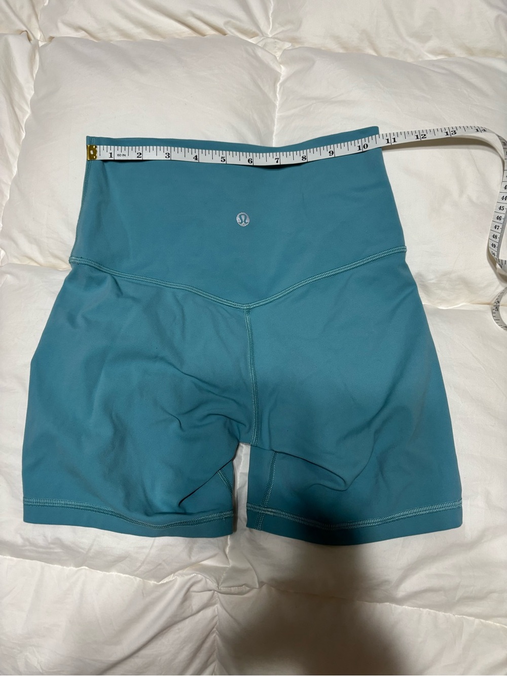 Lululemon Women's Blue High-Rise Bike Shorts